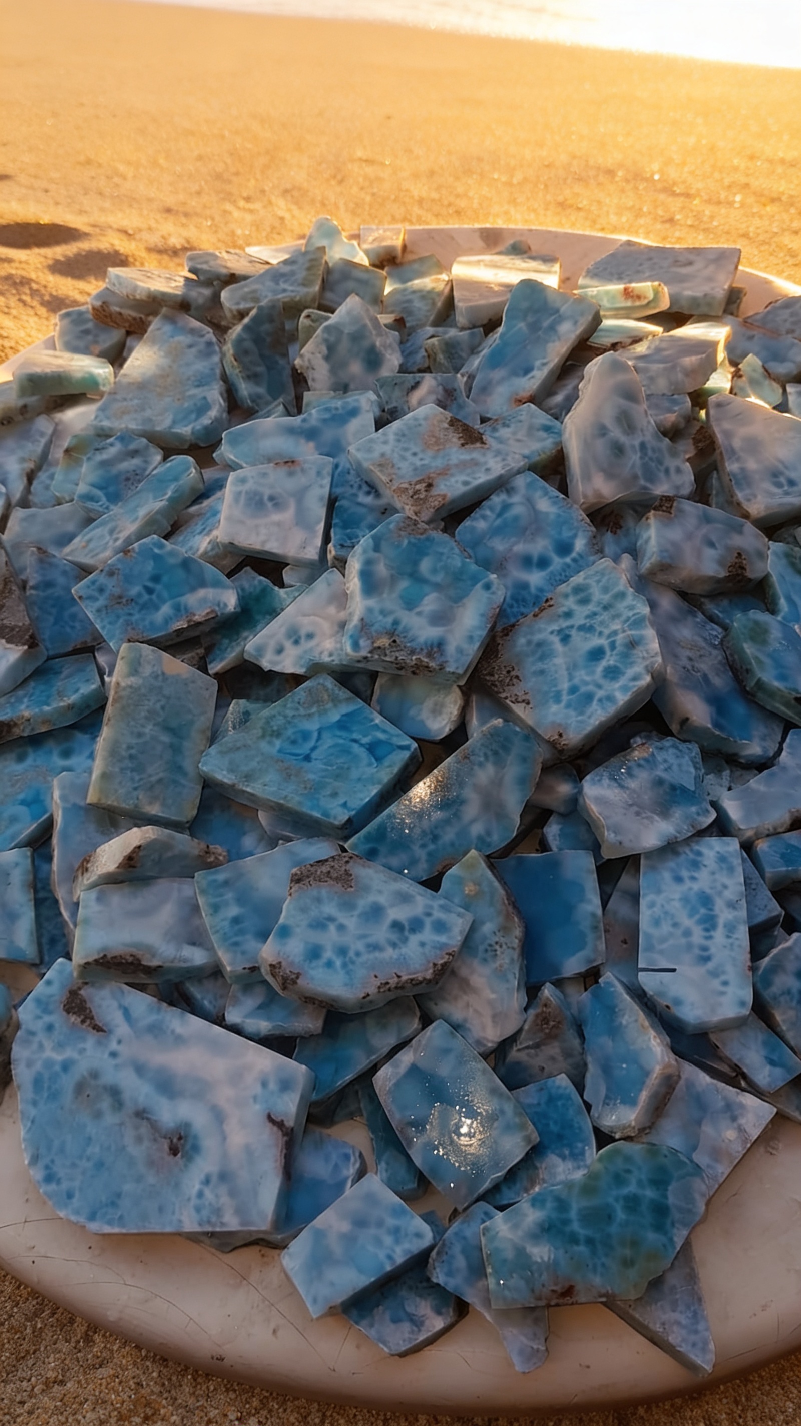 Ocean Blue Larimar rough piece