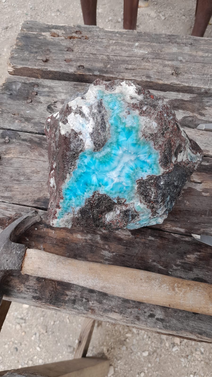 Larimar mine in Barahona, Dominican Republic